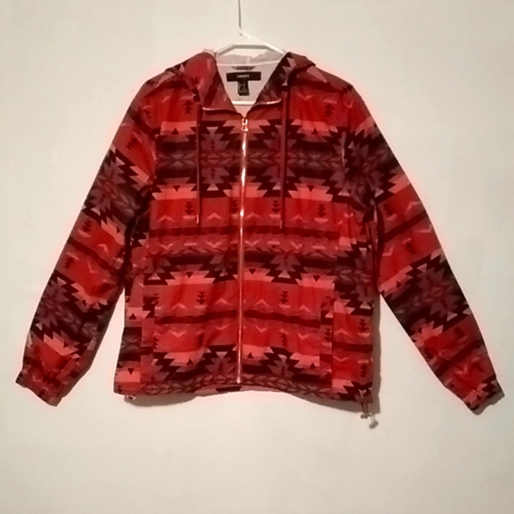 Forever 21 Light Zip Up Southwest Print/ Ladies